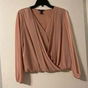 Blush cross body style blouse